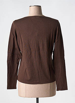Gilet manches longues stretch marron CAROLE RICHARD femme