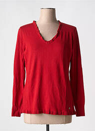 Pull coupe cintrée manches longues rouge FRED SABATIER femme