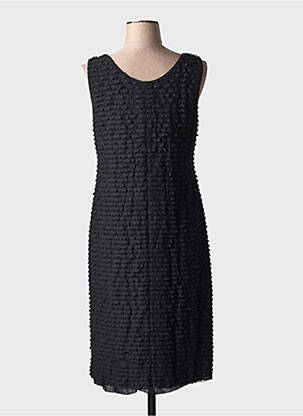 Robe mi-longue coupe fluide sans manche noir QUATTRO femme
