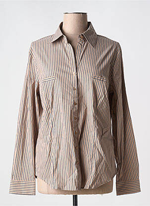 Chemisier coupe droite manches longues marron LUISA VIOLA femme