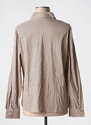 Chemisier coupe droite manches longues marron LUISA VIOLA femme