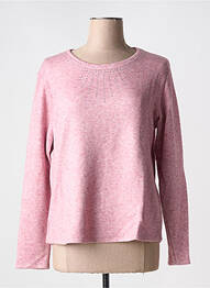 Pull tissage chiné manches longues rose GALMALLA femme
