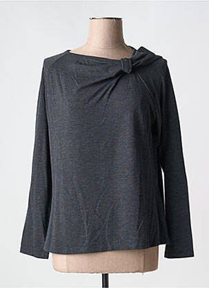 Pull tissage chiné manches longues gris GALMALLA femme