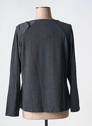 Pull tissage chiné manches longues gris GALMALLA femme