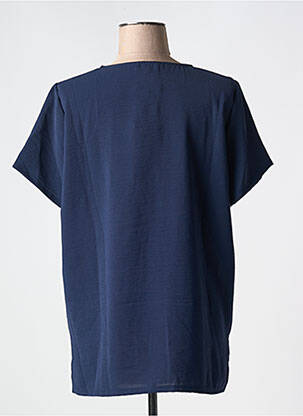 Top imprimé fantaisie manches courtes bleu GALMALLA femme