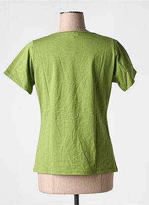 T-shirt sérigraphie manches courtes vert GALMALLA femme