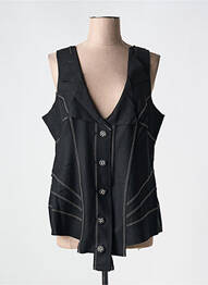 Gilet sans manche fermeture boutonnée sur le devant noir ALAIN WEIZ femme
