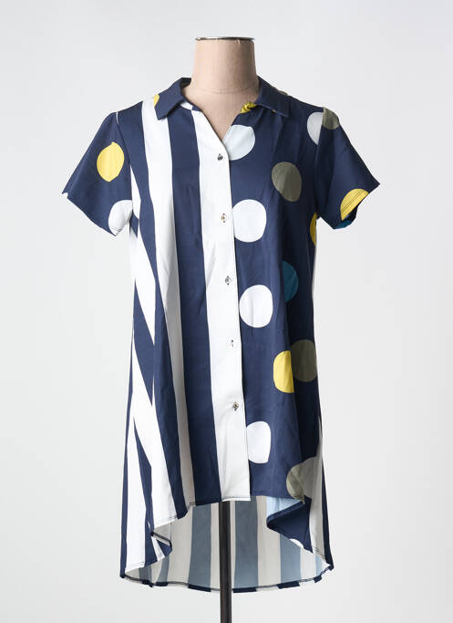 Tunique manches courtes bleu GALMALLA pour femme