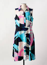 Robe mi-longue imprimé fantaisie sans manche rose MICHAELA LOUISA femme