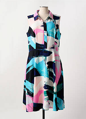 Robe mi-longue imprimé fantaisie sans manche rose MICHAELA LOUISA femme