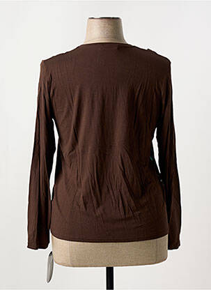 T-shirt manches longues manches longues marron CHRISTIAN MARRY femme