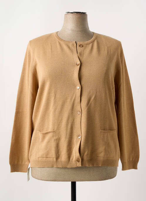 Gilet manches longues beige MINO MORA pour femme