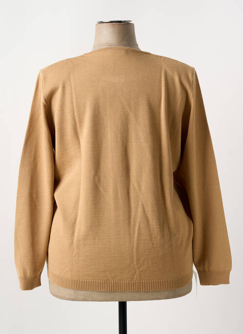 Gilet manches longues beige MINO MORA pour femme