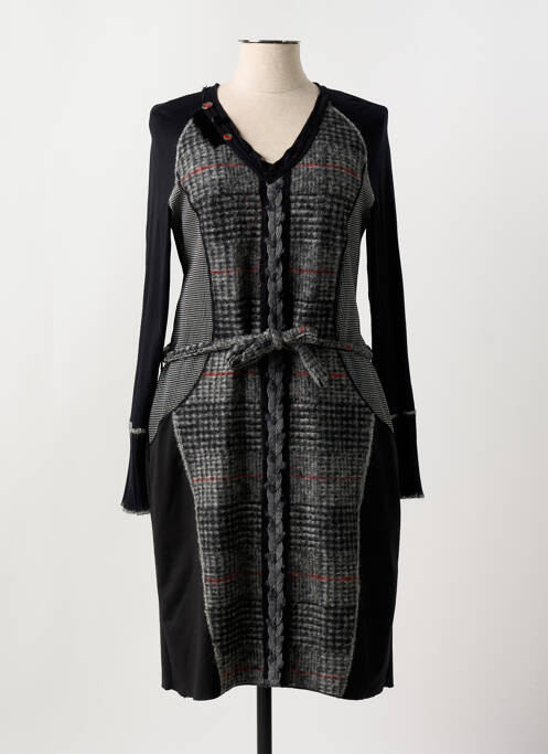 Robe mi-longue noir ANNA CRISTY pour femme