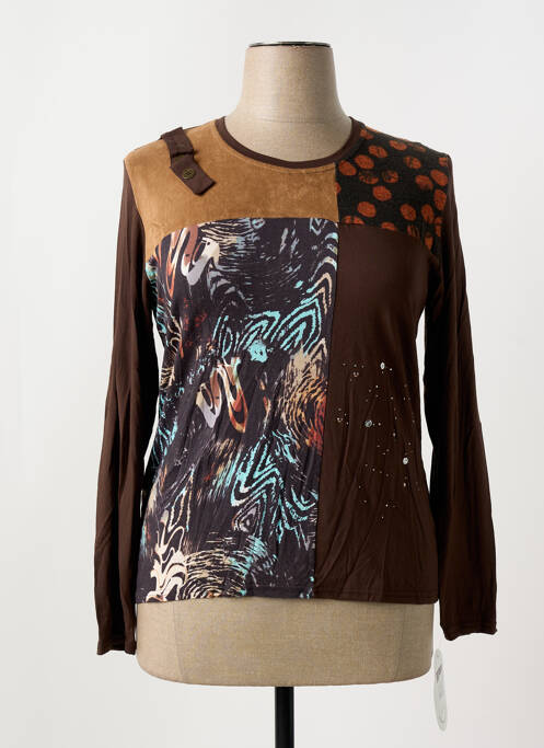 T-shirt marron CHRISTIAN MARRY femme