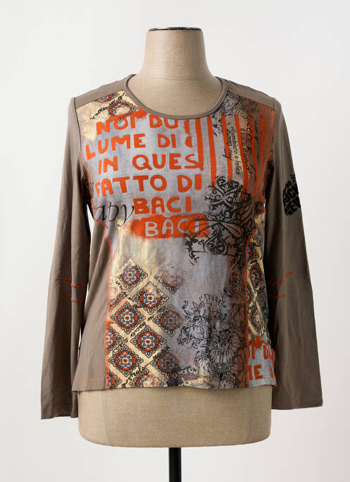 T-shirt marron FRED SABATIER pour femme