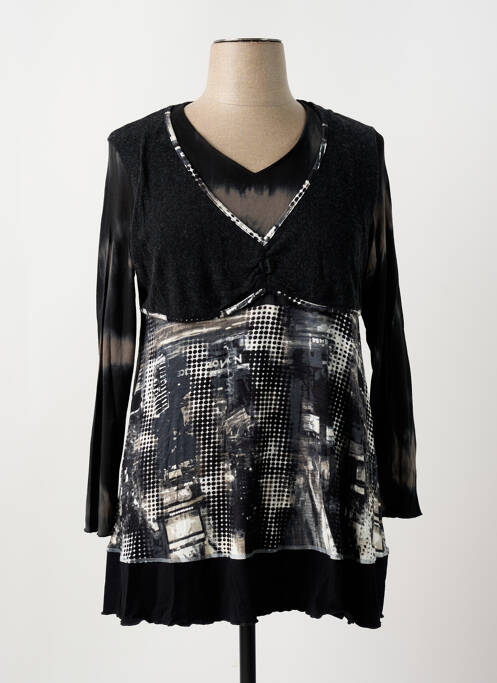 Tunique manches longues noir CHRISTIAN MARRY pour femme