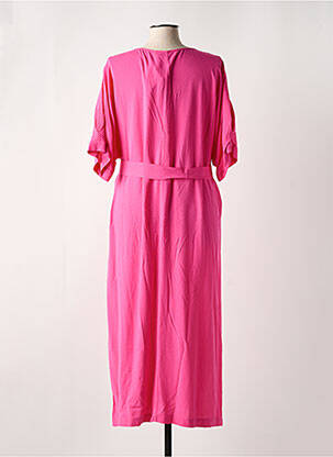 Robe longue manches courtes manches courtes rose MAT. femme
