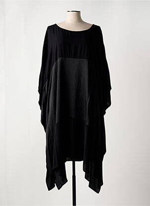 Tunique manches longues col rond noir MAT. femme