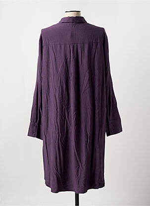 Tunique manches longues col chemisier violet MAT. femme