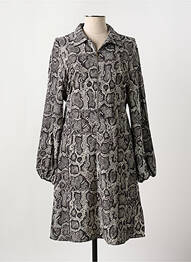 Robe mi-longue manches longues manches longues gris MAT. femme