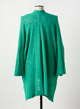 Gilet manches longues maille souple et aérée vert MAT. femme