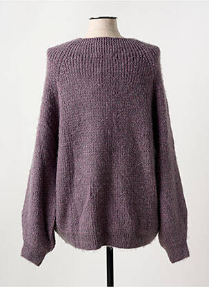 Pull resserrée sur le bas manches longues violet MAT. femme