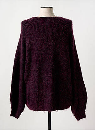 Pull stretch manches longues violet MAT. femme