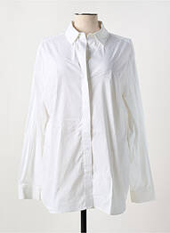 Chemisier coupe droite manches longues blanc MAT. femme