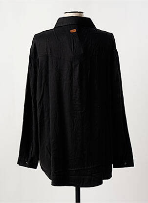 Chemisier coupe droite manches longues noir MAT. femme