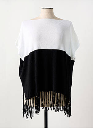Pull tunique stretch manches courtes blanc MAT. femme