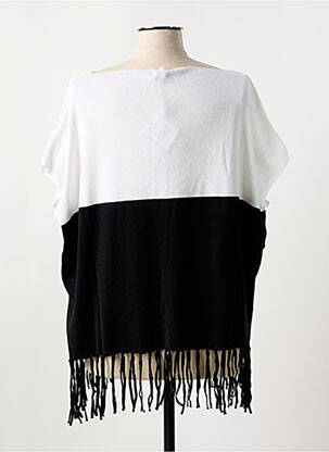 Pull tunique stretch manches courtes blanc MAT. femme
