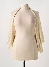Gilet manches longues manches 3/4 beige MAT. femme