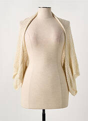 Gilet manches longues beige MAT. pour femme seconde vue