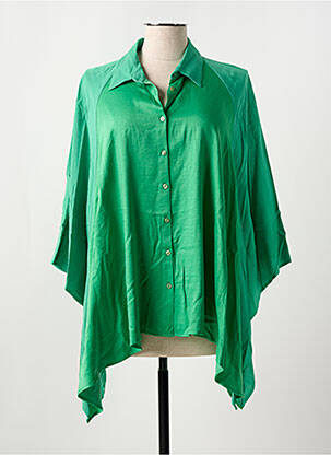 Tunique manches longues vert MAT. pour femme