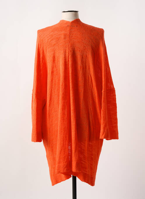 Gilet manches longues coupe cintrée orange MAT. femme