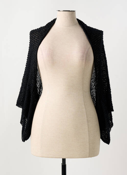 Gilet manches longues noir MAT. pour femme