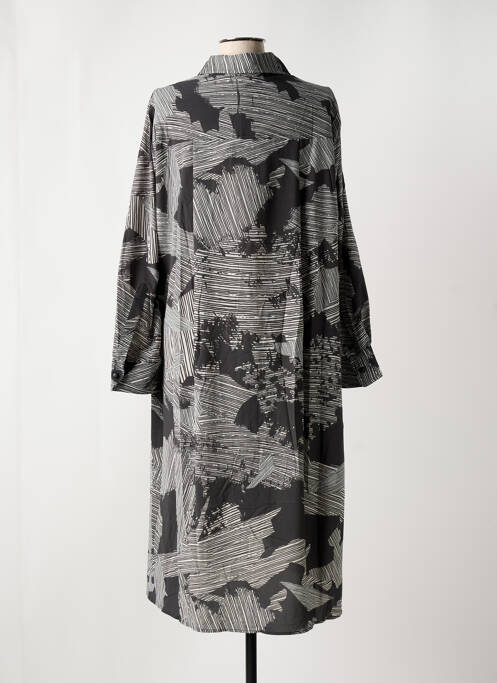 Manteau long noir MAT. pour femme