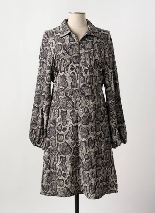 Robe mi-longue gris MAT. pour femme