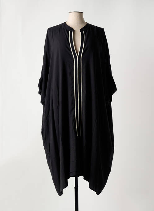 Robe mi-longue noir MAT. pour femme