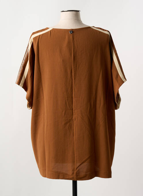 Top marron MAT. pour femme
