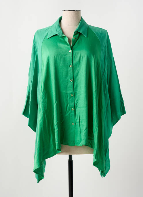 Tunique manches longues vert MAT. pour femme