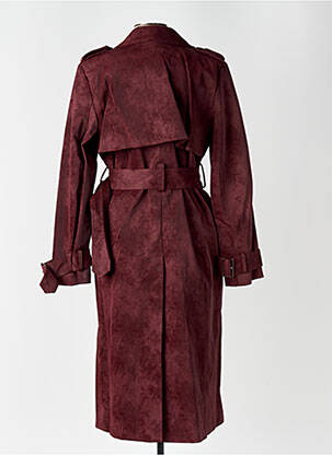Manteau long coupe cintrée sans capuche violet LUMINA femme