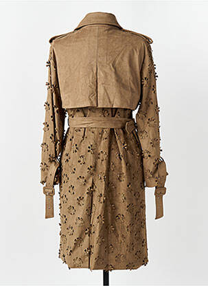Manteau long coupe cintrée sans capuche marron CIVICO 1 femme