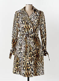 Manteau long coupe cintrée sans capuche marron ANGELA DAVIS femme