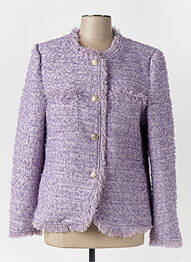 Veste casual col rond violet LOVE & PASSION femme