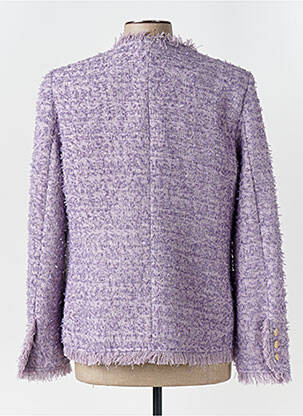 Veste casual col rond violet LOVE & PASSION femme