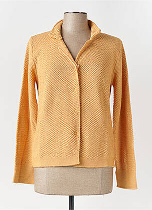 Gilet manches longues coupe cintrée orange FRIDA MADÉ femme