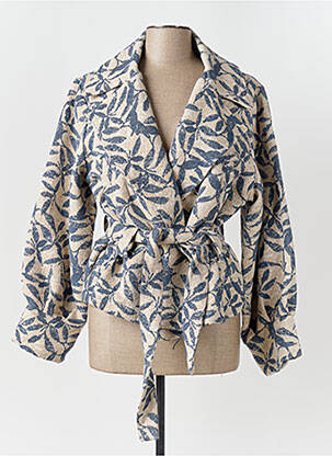 Veste casual col tailleur bleu CIVICO 1 femme