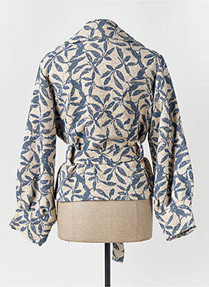 Veste casual col tailleur bleu CIVICO 1 femme
